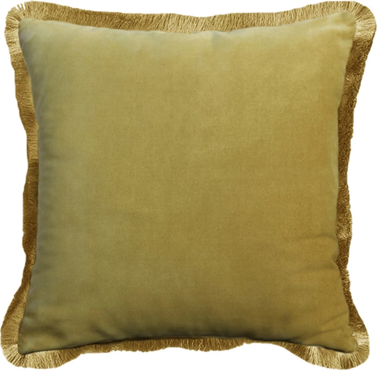 Jastëk dekorativ kadife, ngjyrë dijon gold, 45x45cm
