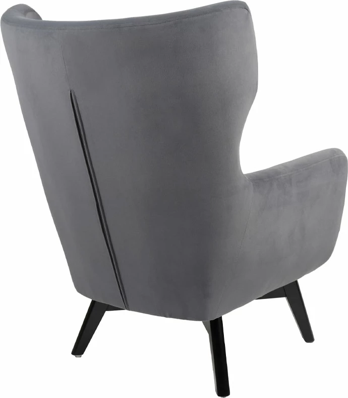 Fotelje MEGA, kadife gri e çelët, 75x83x103 cm