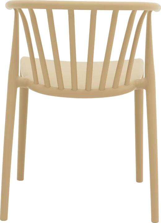 Karrige krahu Zelma pp, ngjyrë kapuçino e çelët, 55x53x73cm