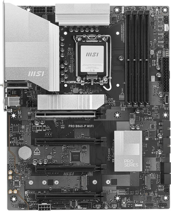 Pllakë amë MSI PRO B860-P WIFI, ATX, LGA1851, DDR5, Thunderbolt 4, Wi-Fi 7, E zezë