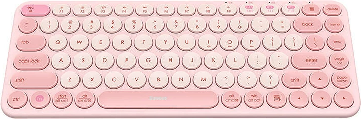Tastierë wireless Baseus K01A, tri-modesh, baby pink