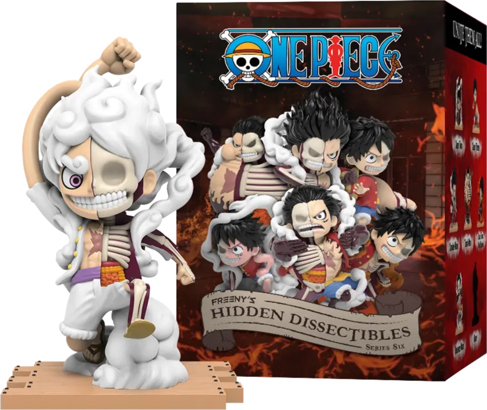 Figurinë koleksionuese Mighty Jaxx Freeny’s Hidden Dissectibles: One Piece Luffy’s Gears Edition, vinyl 10 cm, blind box (1 copë)