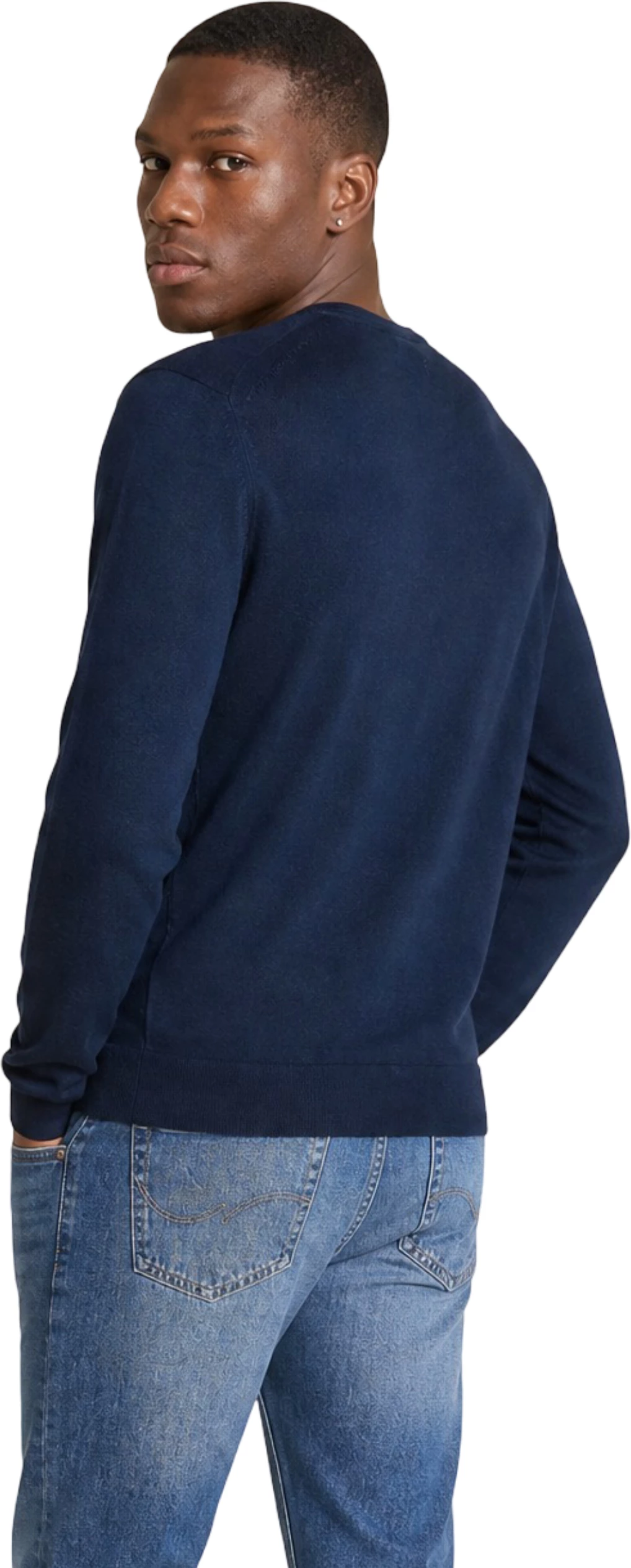 Xhemper për meshkuj Calvin Klein Merino RWS Crew Neck K10K109474, i kaltër [Madhësia: S]