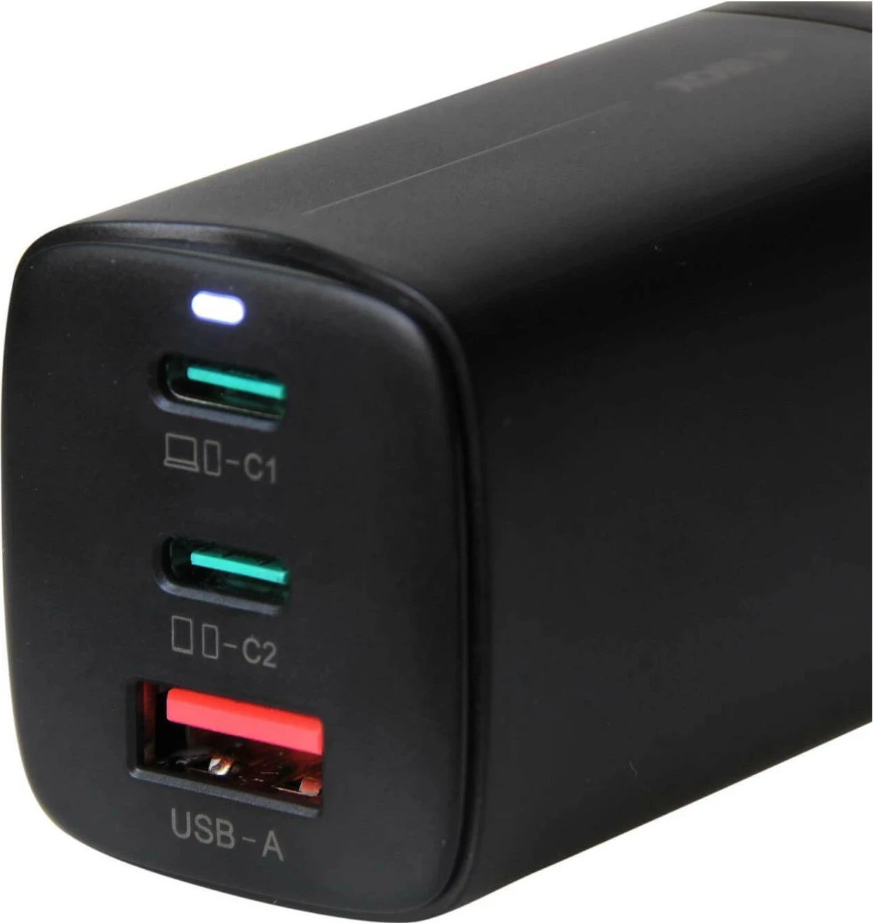 Karikues rrjeti iBOX ILUC65B GaN 65W PD3.0/QC4.0+, 2x USB-C, 1x USB-A, kabllo USB-C 1.5m, e zezë