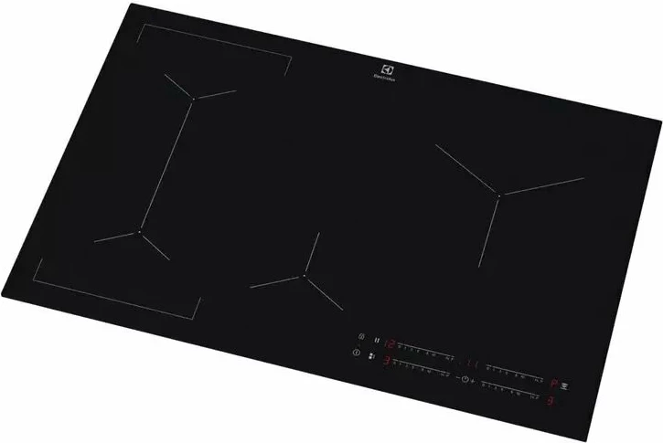 Pllakë induksioni Electrolux Bridge 600 SaphirMatt SE EIV83443CT, 78 cm, 4 zona, 7.2 kW, e zezë