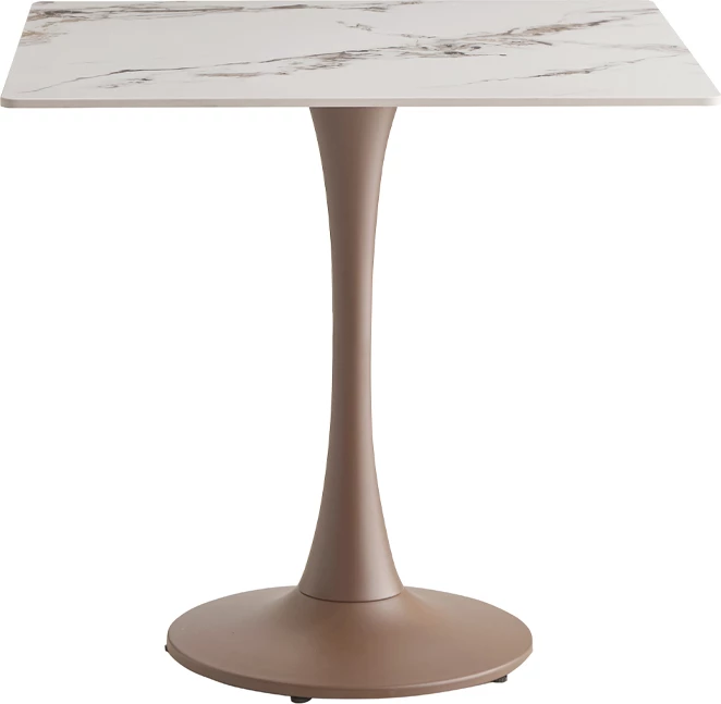Tavolinë COCOA, mermer i bardhë, 80x80x75cm