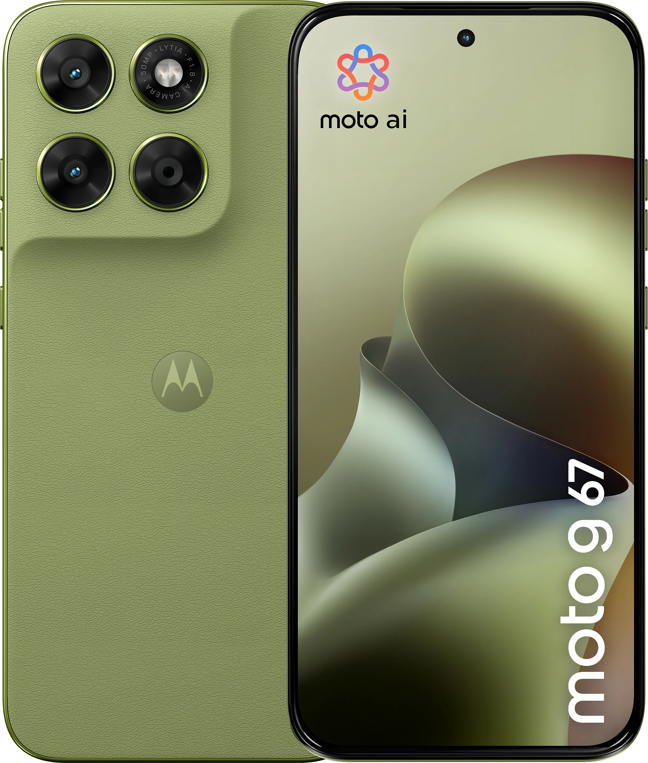 Celular Motorola moto g67, 6.8", 4GB RAM, 128GB, 5G, 50MP, PANTONE Nile Green