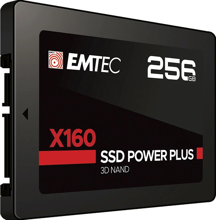 SSD interne EMTEC X160 Power Plus 256GB, 2.5" SATA III, 7mm, e zezë