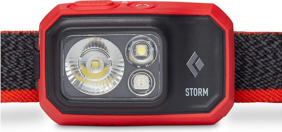 Llambë koke Black Diamond Storm 450, 450 lm, IP67, e kuqe/zezë