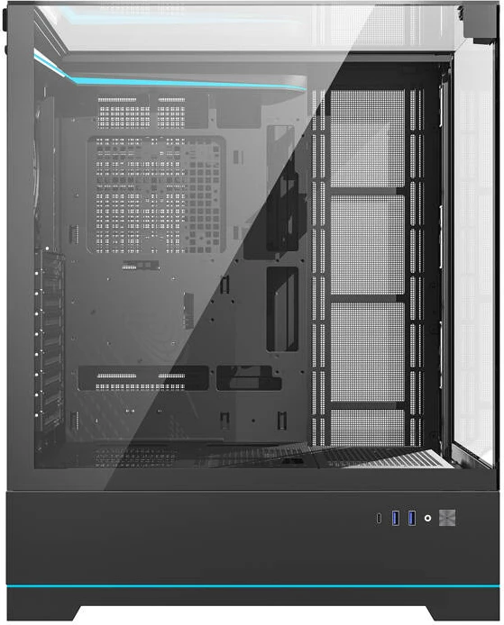 Kasë Darkflash DY450L, Big Tower, pa ventilatorë, e zezë