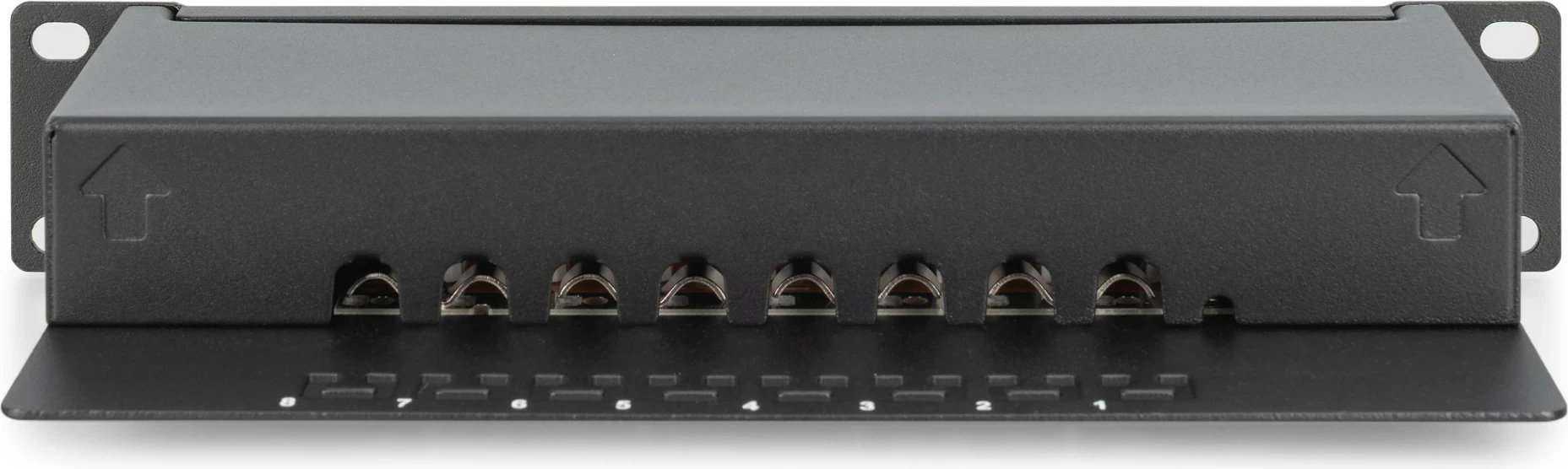 Patch panel Digitus 8-portë Cat6, 1U, i zi