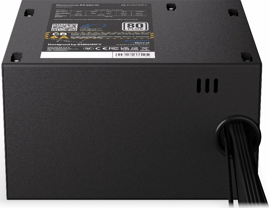 Furnizues rryme PC Endorfy Elementum E5 (EY7A001) 550W ATX 80 Plus, e zezë
