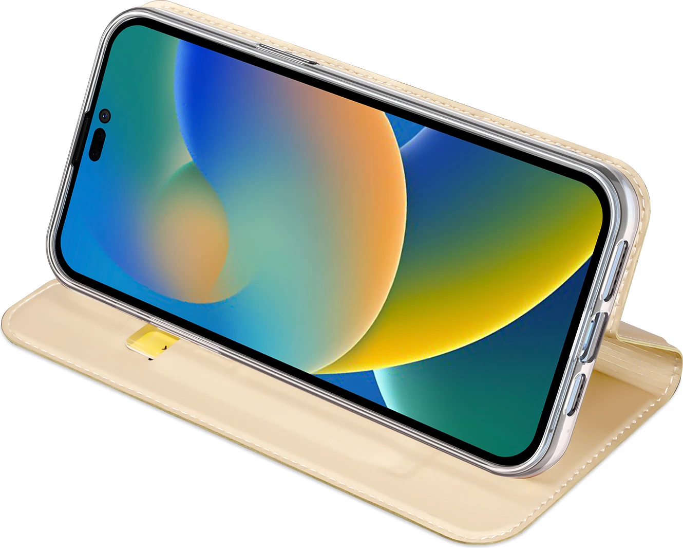 Mbështjellës Dux Ducis Skin Pro për iPhone 14 Pro, me kapak, Gold