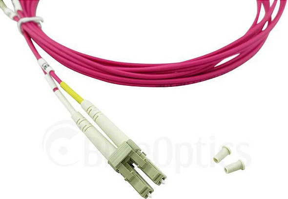 Kabllo patch fiber optike BlueOptics LC-LC OM4, 5 m, magenta