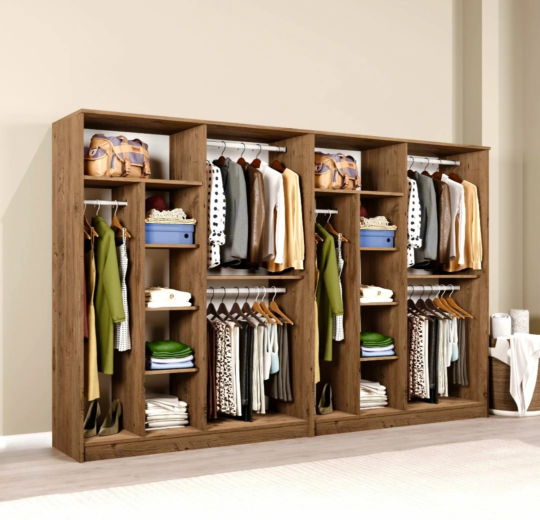Dollap garderobe, ngjyrë Atlantic Pine, Skye Decor, 280x180x51.8 cm