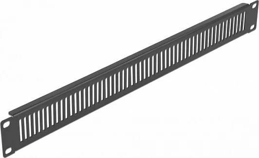 Panel i zbrazët i ventiluar DeLOCK 19" 1U, metal, i zi