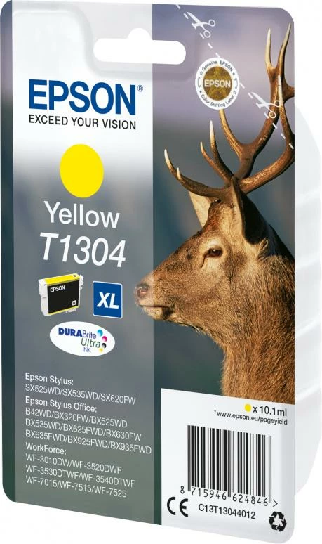 Patron bojë, Epson, T1304 XL, 10.1 ml, e verdhë