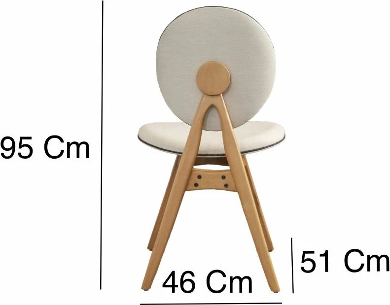 Set tavoline me karrige (4 pjesë), Skye Decor, Touch (2K-1B) v2, ngjyrë lisi/bezhë