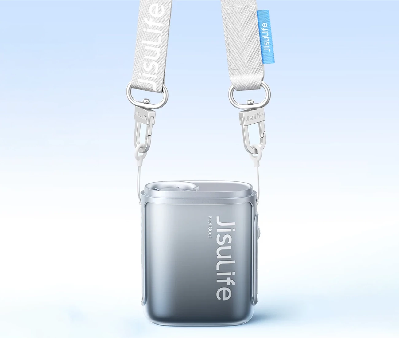 Ventilator qafe Jisulife Neck Fan 5 4500mAh, mini 3-në-1, USB-C, me litar, i zi