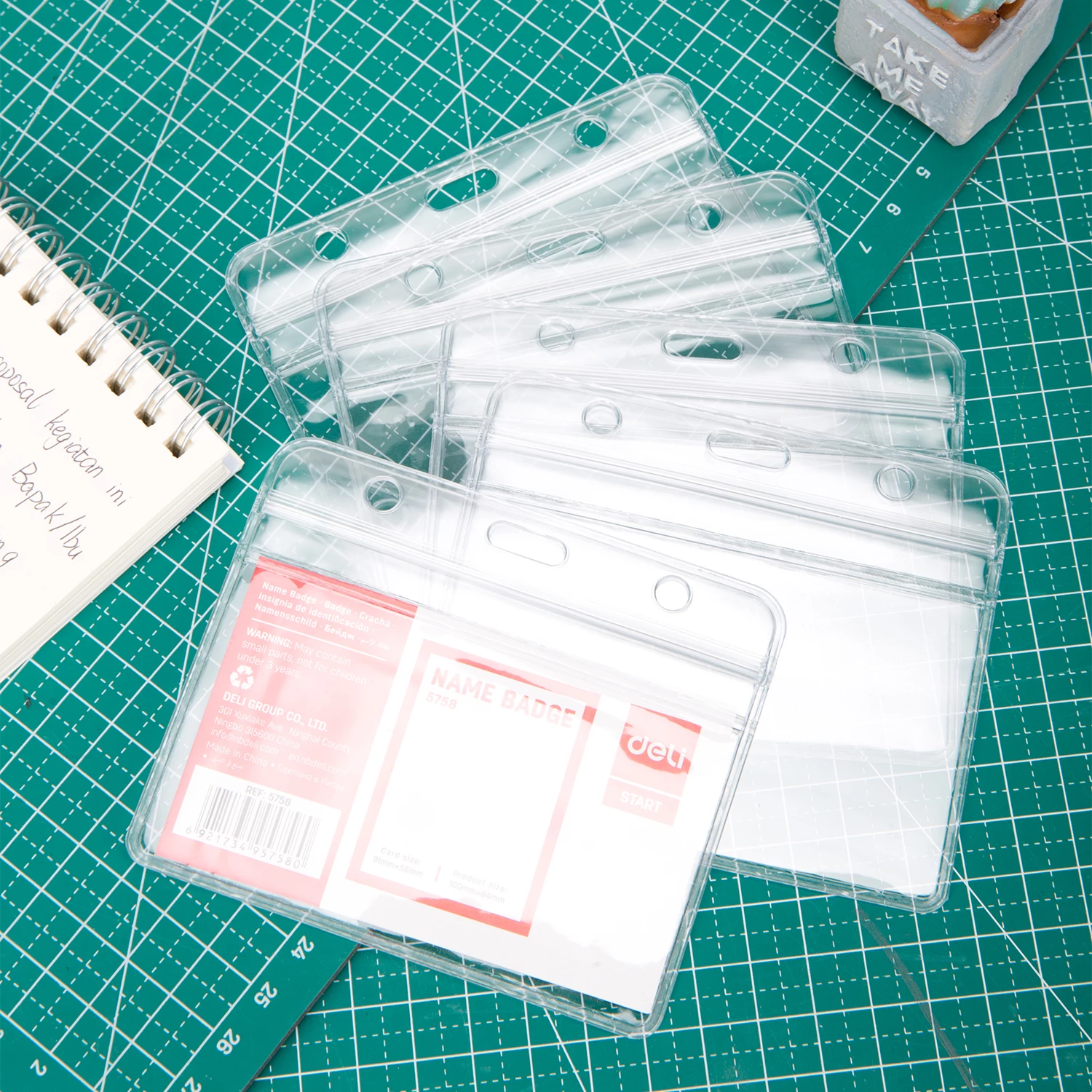 DELI Mbajtës Transparent për ID kartelë