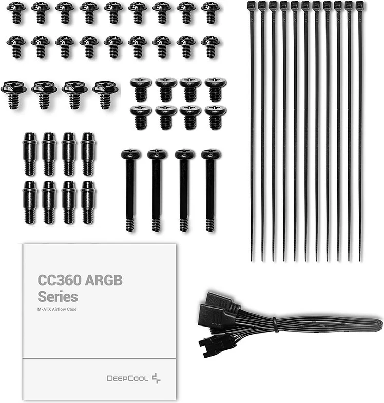 Kasë DEEPCOOL CC360 WH ARGB, Mini Tower, E bardhë