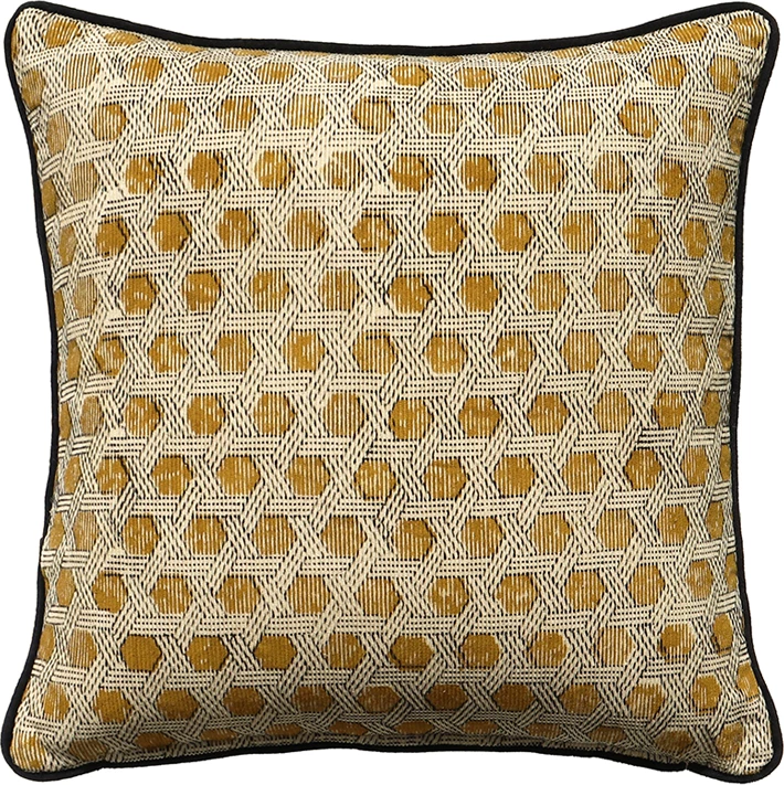 Jastëk dekorativ SAMOAN B, pambuk-viskozë, bezhë-dijon, 50x50cm