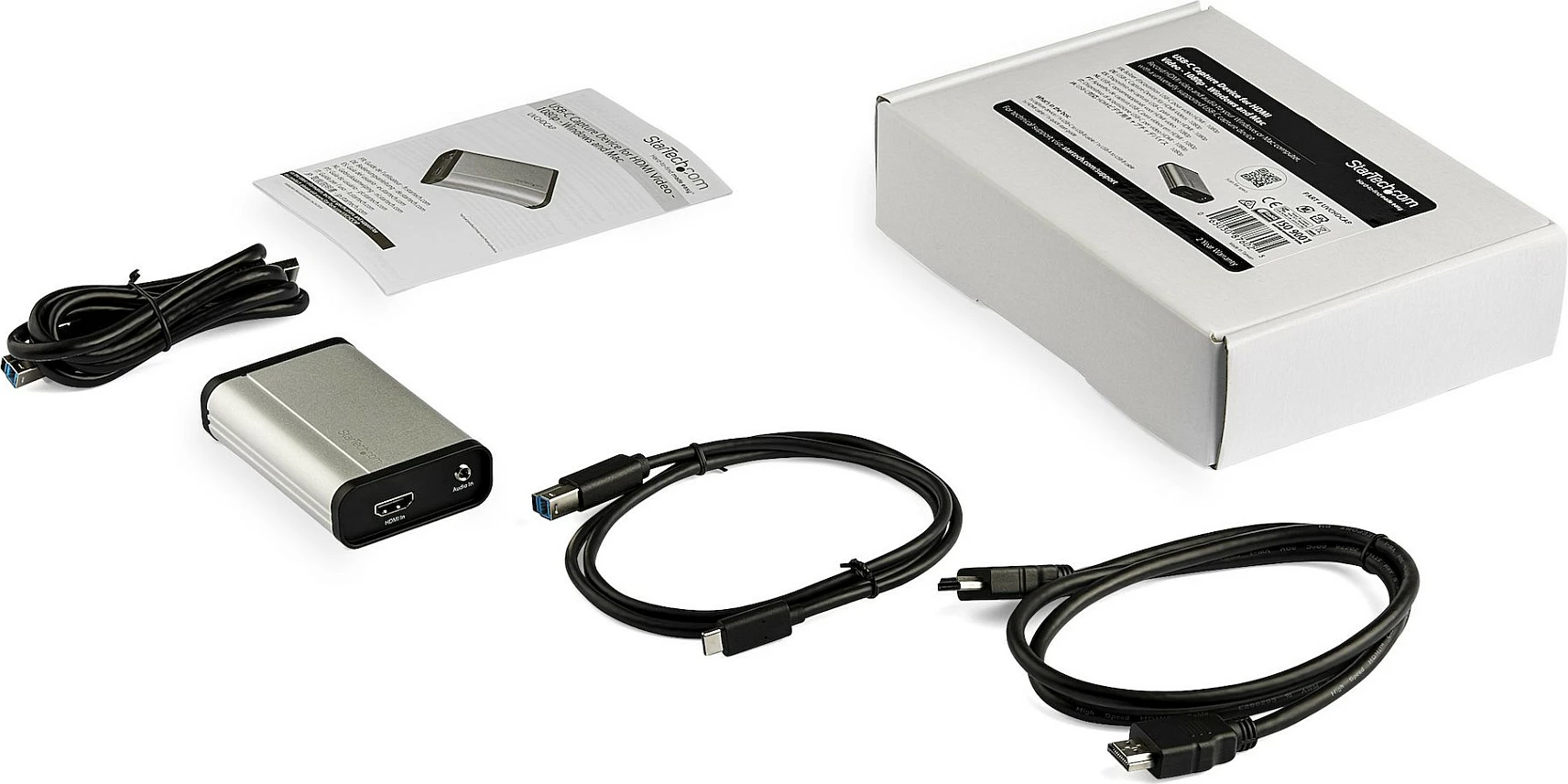 Pajisje kapjeje video StarTech HDMI në USB-C, UVC, 1080p 60fps, e zezë/argjendtë