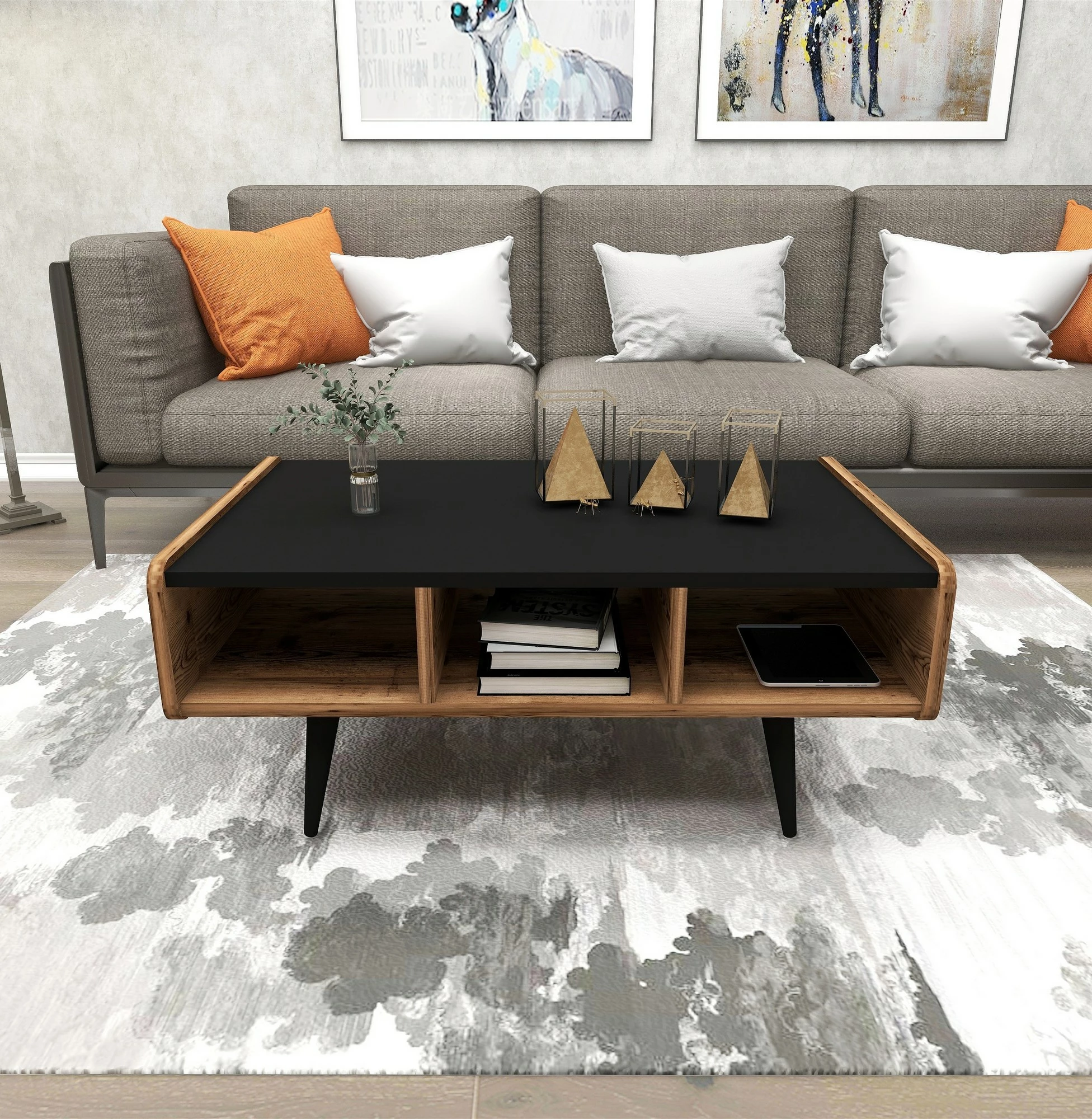Tavolinë për kafe Hanah Home, Line, ngjyrë arr e çelët