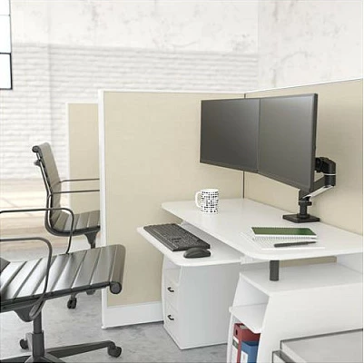 Mbajtëse tavoline për 2 monitorë Ergotron LX Pro, VESA 75x75/100x100, deri 27", e zezë