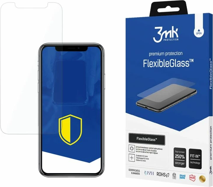 Mbrojtës ekrani hybrid 3mk FlexibleGlass për iPhone X / XS / 11 Pro