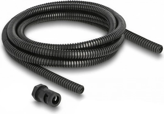 Mëngë mbrojtëse për kabllo DeLOCK 2m x 10mm, me lidhësa PG7, e zezë