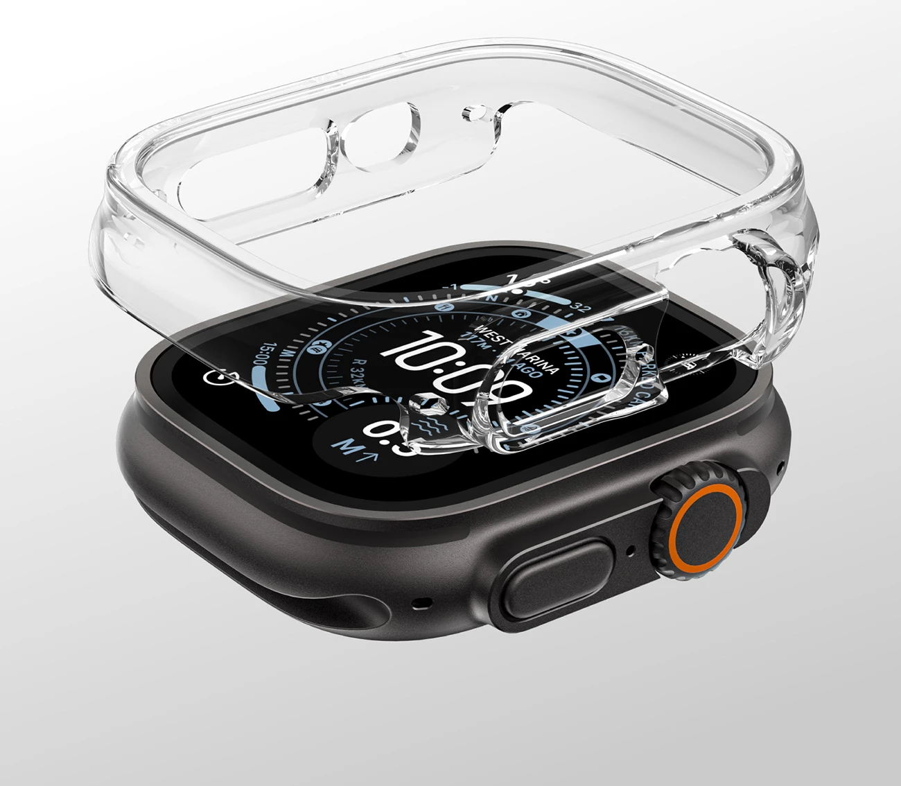 Mbështjellës mbrojtës për smartwatch, AmazingThing Minimal, për Apple Watch Ultra 3 49 mm, transparent