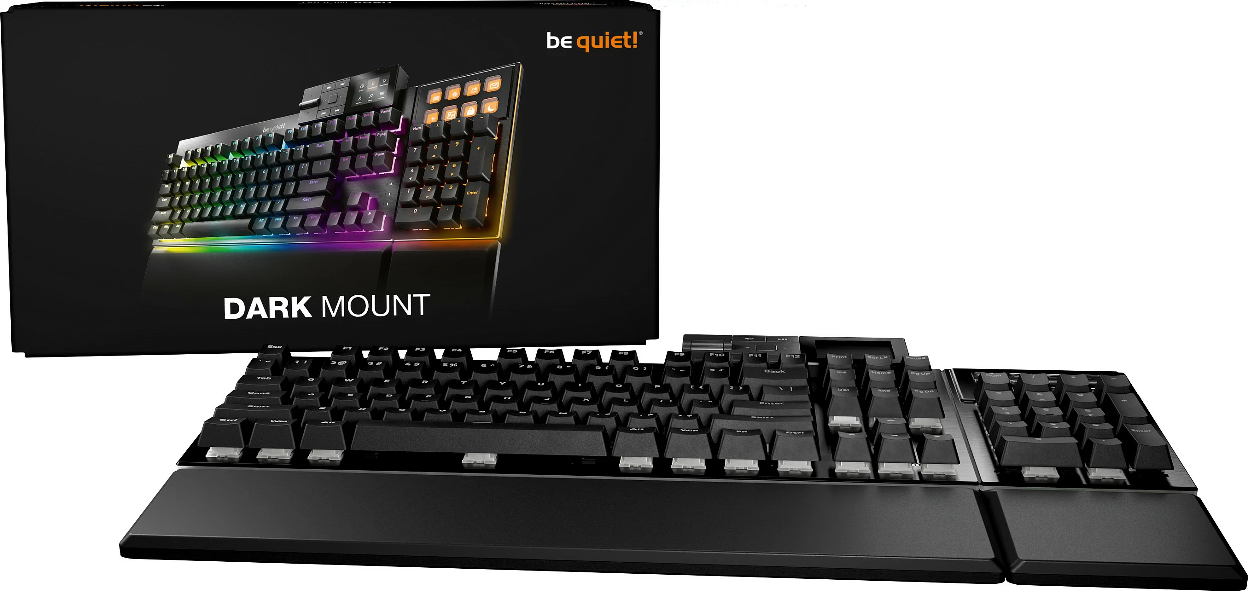 Tastierë mekanike be quiet! Dark Mount, Silent Linear, USB-C, full-size AZERTY FR, RGB, e zezë
