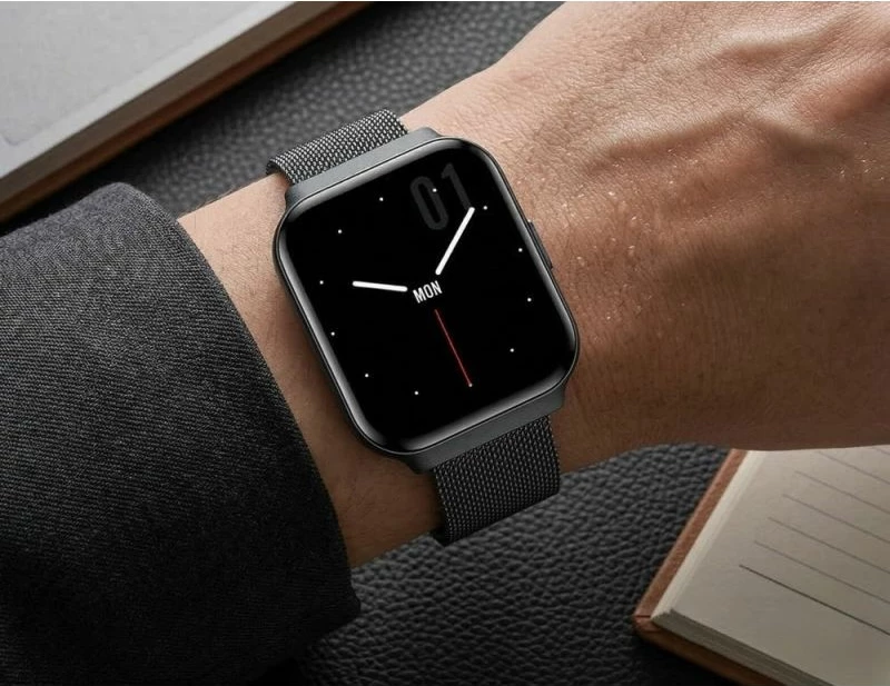 Smartwatch Gravity GT44-5, e zezë, set me rrip dhe byzylyk
