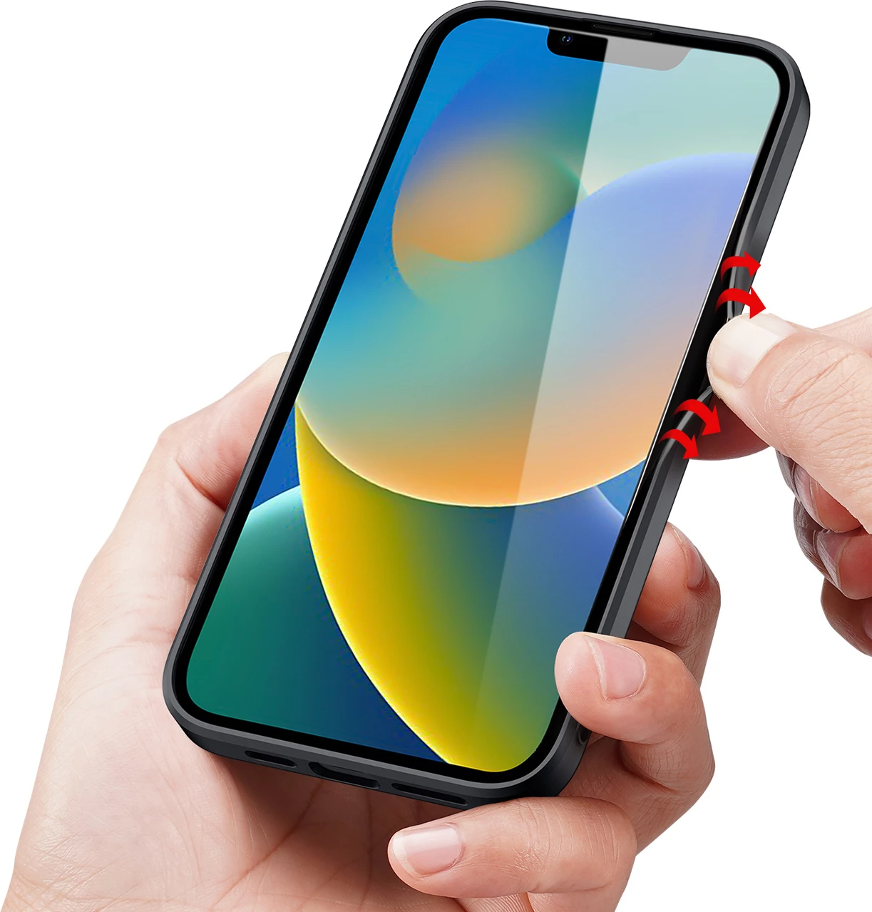 Mbështjellës Dux Ducis Fino për iPhone 14 Plus, najlon, Blu