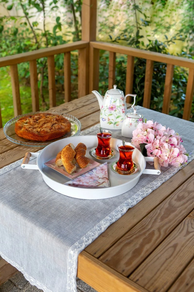 Set tabakash Hermia, 4 copë, M0259 - B, ngjyrë e bardhë