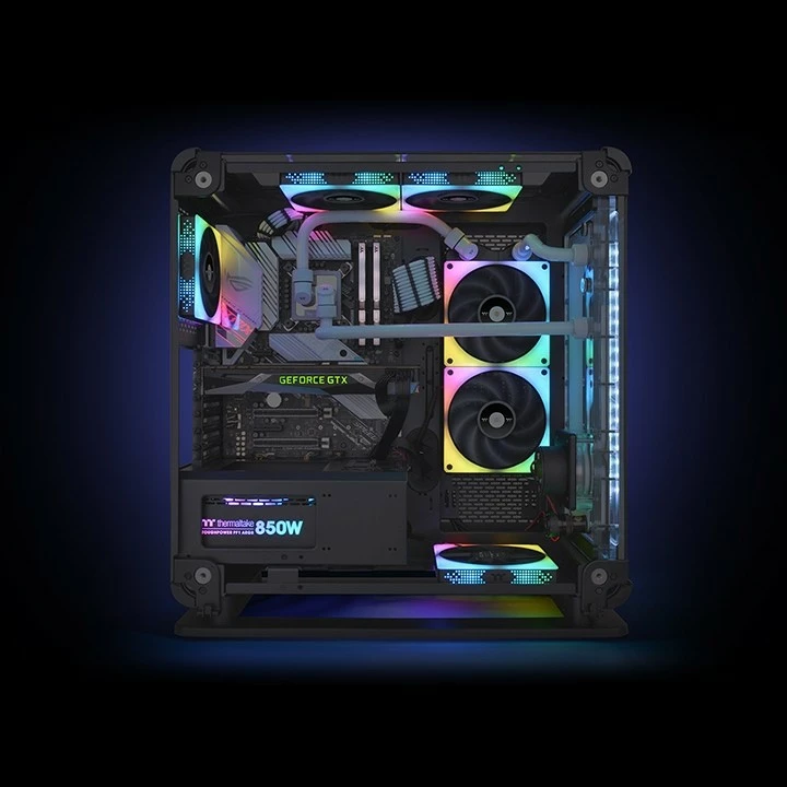 Ventilator kase Thermaltake Toughfan 12, 120mm, 3 copë, RGB, i bardhë