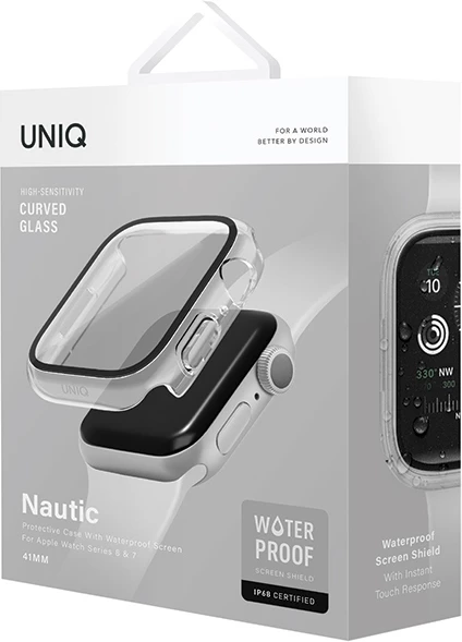 Mbështjellës UNIQ Nautic për Apple Watch Series 7/8/9, 41mm, Transparent