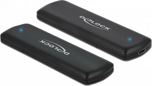 Enclosure e jashtme DeLOCK M.2 USB-C, NVMe/SATA, 10 Gbit/s, e zezë