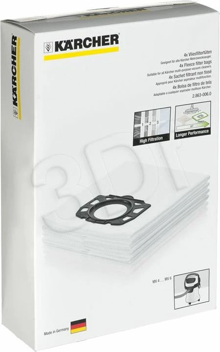 Qese filtri për fshesë me korrent Karcher MV4/MV5/MV6 2.863-006.0, set 4 copë 5