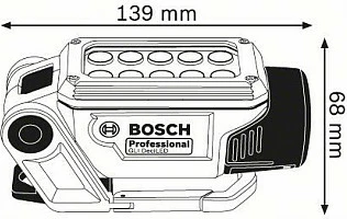 Llambë pune Bosch GLI Deci, LED, me bateri, blu