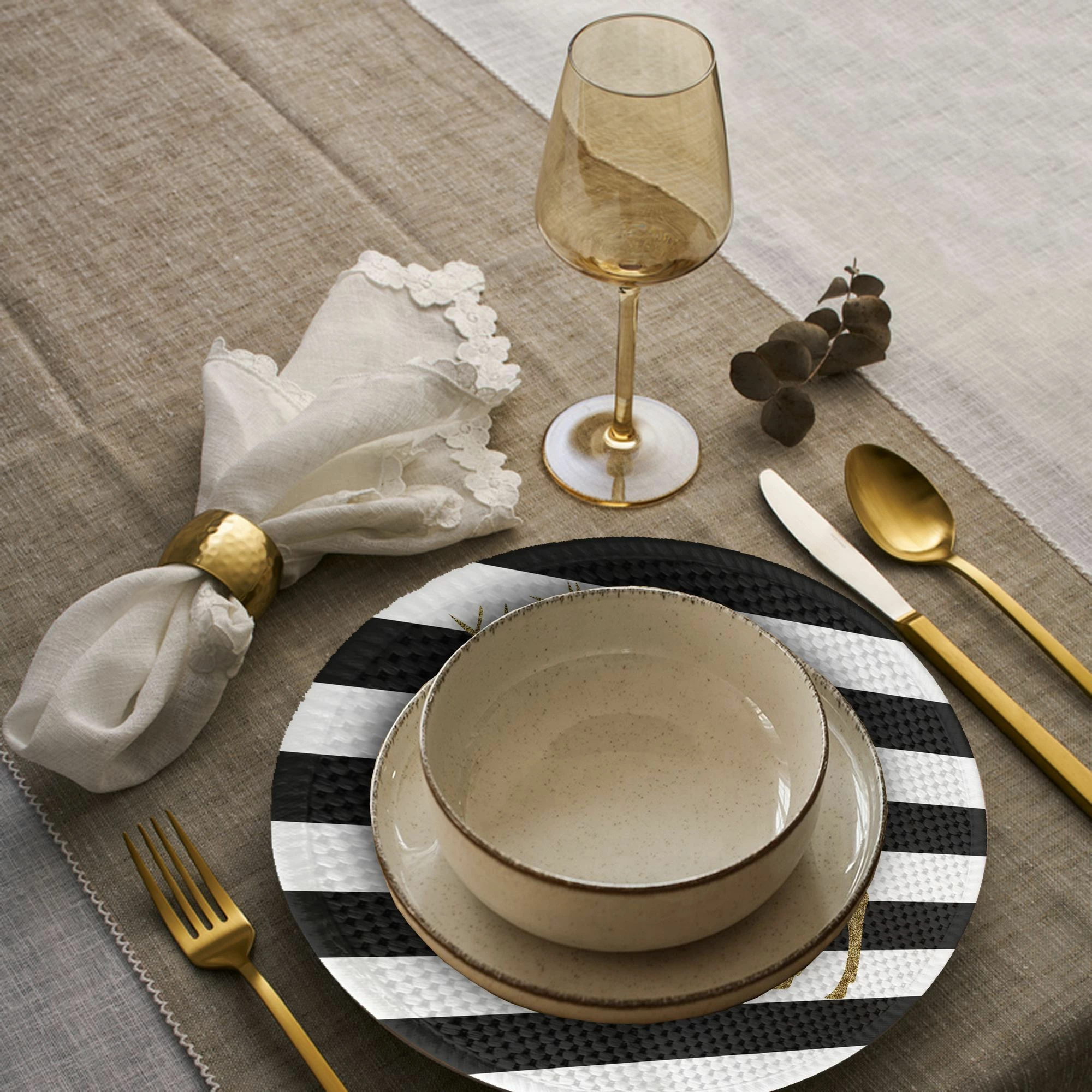 Set nënshtrues tavoline Hermia Concept, shumëngjyrësh, 4 copë, 37cm, 2726Supla