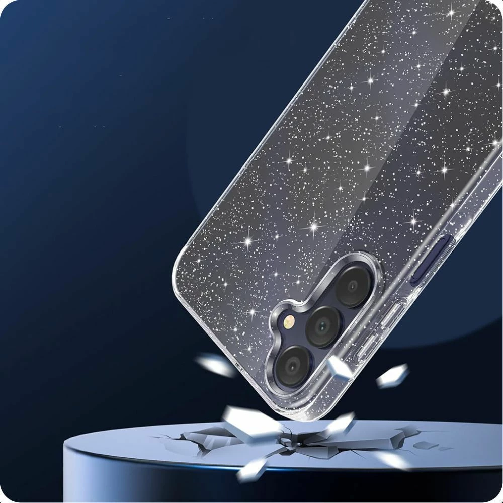 Mbështjellës Tech-Protect FlexAir për Samsung Galaxy A26 5G, Transparent-Glitter