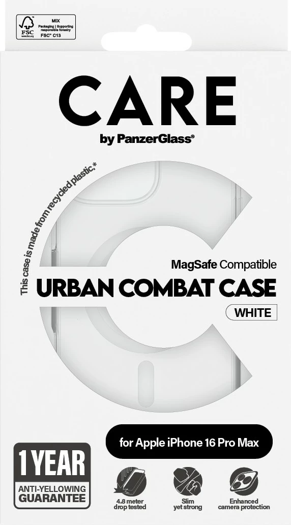 Mbështjellës PanzerGlass CARE Case Flagship MagSAFE për iPhone 16 Pro Max transparent