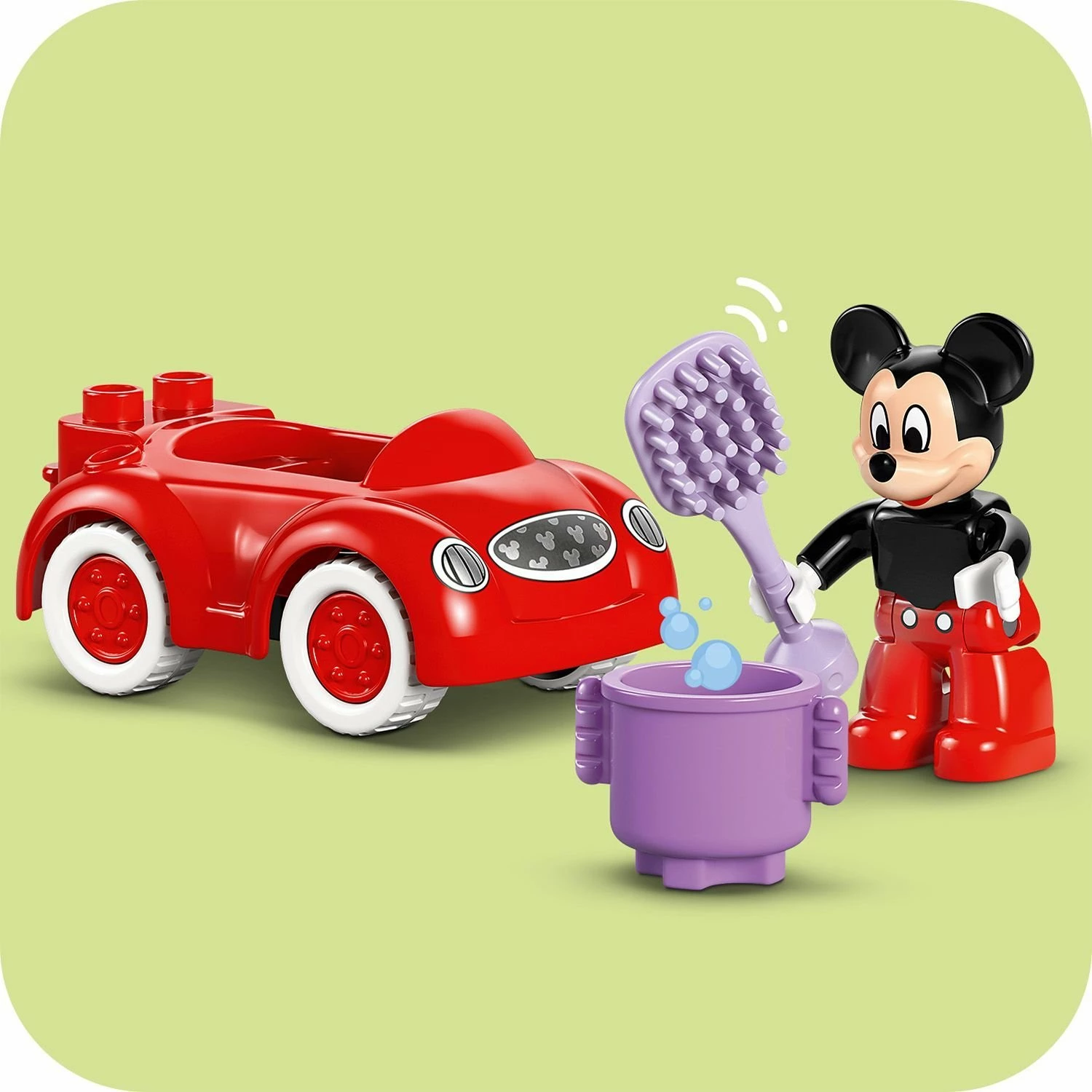 Set lodër ndërtimi LEGO DUPLO Disney 10454 Mickey Mouse Clubhouse & Car, 27 copë, 2+