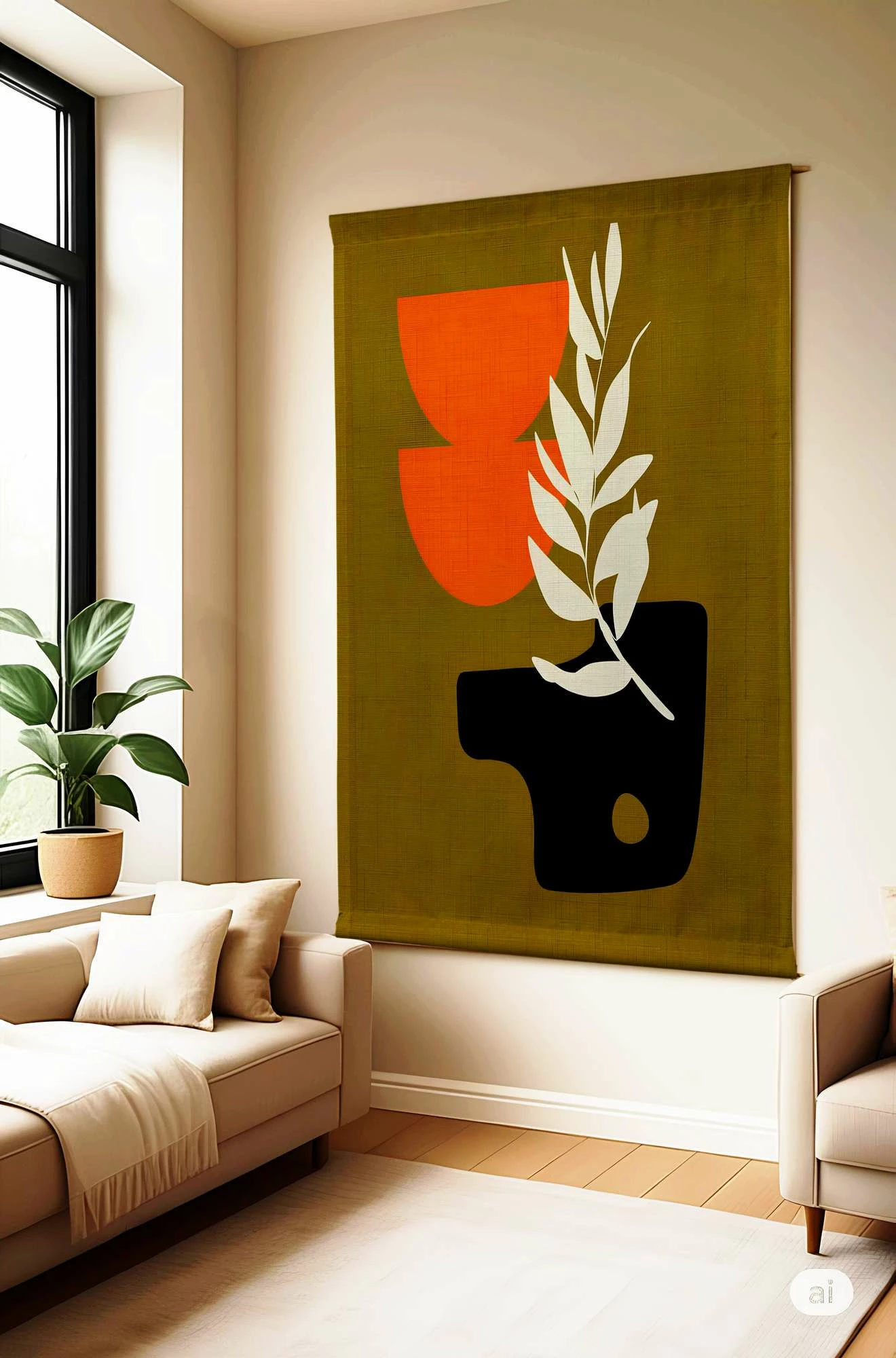 Pikturë dekorative poliestër, Wallity Polybaby 32, shumëngjyrëshe, 70x120cm