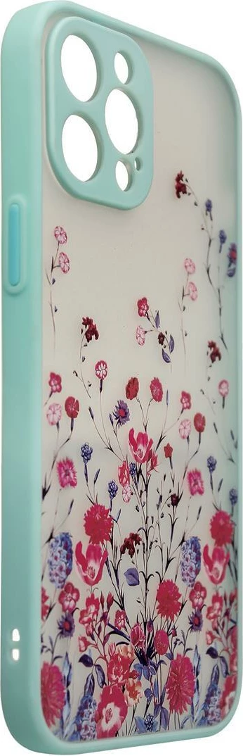 Mbështjellës Hurtel Design Case për iPhone 12 Pro, lule, jeshile