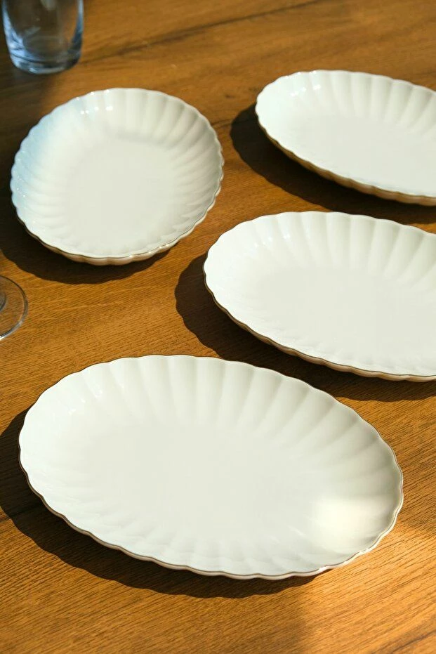 Pjatë servirëse porcelani Hermia Concept, BNLZF28KY20, shumëngjyrëshe, 27x19x2.5cm