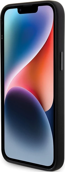 Mbështjellës Karl Lagerfeld Silicone Choupette Metal Pin për iPhone 15 Pro Max, i zi