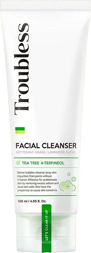 Shkumë pastruese për fytyrë për femra Troubless 120ml